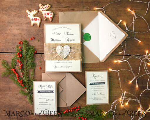 WEDDING INVITATIONS rustic / country / shabby chick Wedding invitations custom colors, rustic eco invites