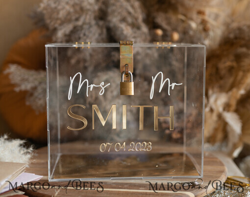 CARD BOXES acrylic Cards box Modern Clear wedding wishing well acrylic card box with Lock, Personalized Wedding Card Box, Clear Card Box, Wedding Card Box with Lid, Wedding Money Box, Wedding Card Holder