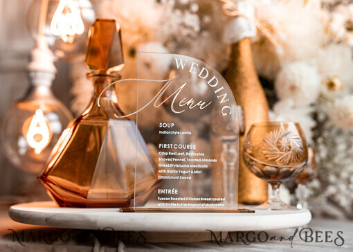 TABLE DECOR SIGNS Acrylic table decor Numbers Acrylic Arch Table menu, Clear Acrylic and gold Sign, Gold Plexi Table Numbers, Luxury Wedding Table Decor, Wedding Signage, 3D Gold wedding menu, Editable text