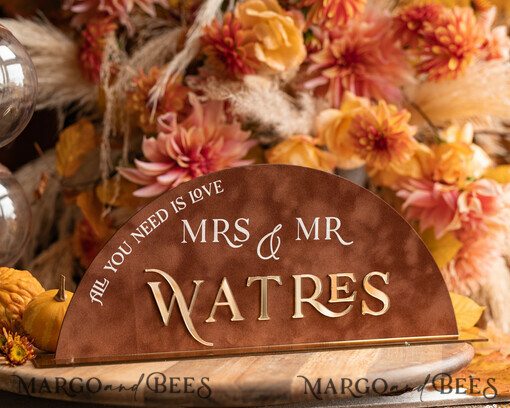 TABLE DECOR SIGNS Velvet table Numbers and Decor Fall Terracotta Wedding Top Table Sign, Acrylic Arch Velvet Top Table sign, Copper Rust Golden Top Table sign,  Gold Plexi Glass Top Table sign, Elegant Luxury Wedding Table Decor, Boho Glam Wedding Signage Golden mirror Top Table sign