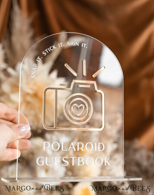 TABLE DECOR SIGNS Guestbook & Cards Gifts Signs Transparent Acrylic sign Our guestbook Sign, Half Arch Beige Ombre Acrylic Gold Guestbook Sign, Nude Gold Plexi Sign Our guestbook, Taupe Luxury Wedding Table Decor, Wedding Signage Golden Mirror Guestbook Sign with stand