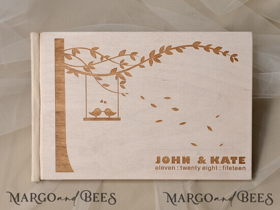 WEDDING GUEST BOOKS Wooden Rustic Guestbooks Rerto wedding guestbook, Boho Instax Photo Booth Album Rustic guest book polaroids 070/drMod/kwg