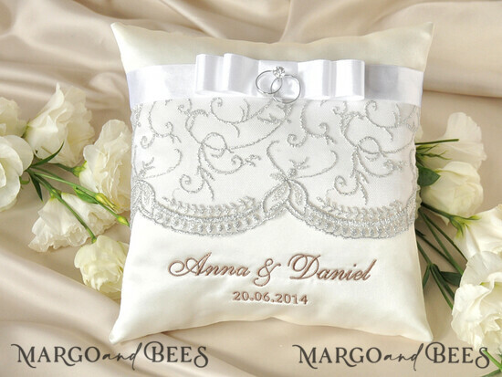 RING BEARER BOXES & PILLOWS Classic Ring Pillows Personalised Wedding Ring Pillow • Lace Ring Bearer Pillow • Custom Boho Ring Bearer 26/kor/pod