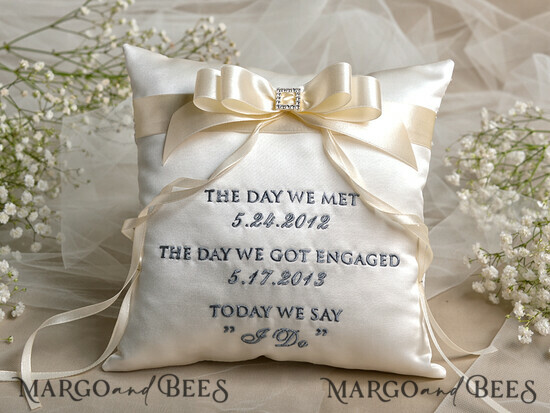 RING BEARER BOXES & PILLOWS elegance ring pillows Wedding Ring Pillow Personalised • Ring Bearer Pillow Elegance • Custom Wedding Ring Bearer 03/hf/pod