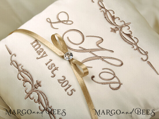 RING BEARER BOXES & PILLOWS elegance ring pillows Classic Wedding Ring Pillow • Embroidered Ring Bearer Pillow • Ring Bearer Pillow Presonalised 07/hf/pod