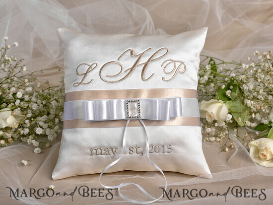 RING BEARER BOXES & PILLOWS elegance ring pillows Elegance wedding Ring Pillow • Custom Ring Bearer Pillow • Wedding Ring Bearer Personalised 14/hf/pod