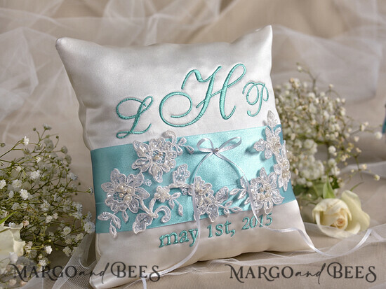 RING BEARER BOXES & PILLOWS elegance ring pillows Elegant Wedding Ring Pillow • Presonalised Ring Bearer Pillow • Custom Wedding Ring Bearer 15/hf/pod