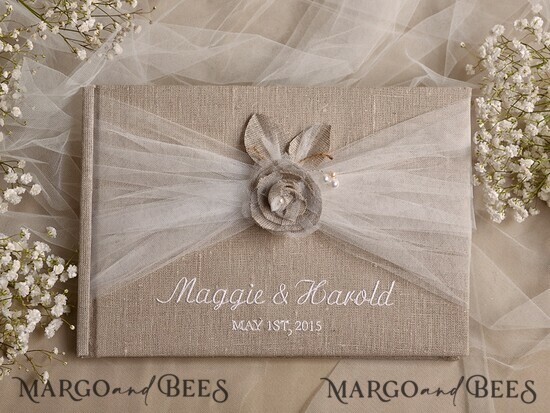 WEDDING GUEST BOOKS Rustic Burlap Linen PhotoBook Luxury Wedding Guest Book, Burlap Vintage Wedding Album Rustic Linen Photo Booth Book 11/ShChichf/kwg