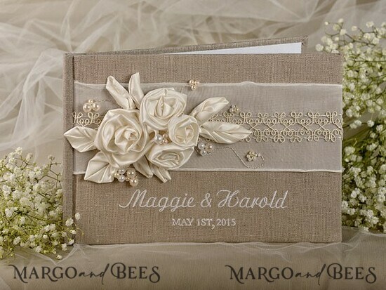 WEDDING GUEST BOOKS Rustic Burlap Linen PhotoBook Luxury Wedding GuestBook, Vintage Rustic Instant Photo Book Boho Burlap Instax Wedding Photo Guestbook 16/ShChichf/kwg