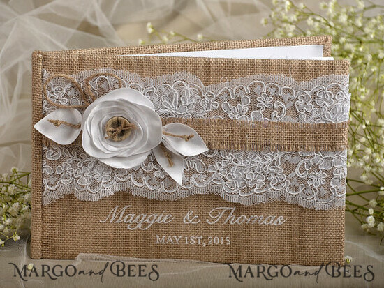 WEDDING GUEST BOOKS Rustic Burlap Linen PhotoBook Presonalised Wedding Guest Book, Rustic Instant Photo Book Burlap Instax Wedding Photo Guestbook 25/ShChichf/kwg