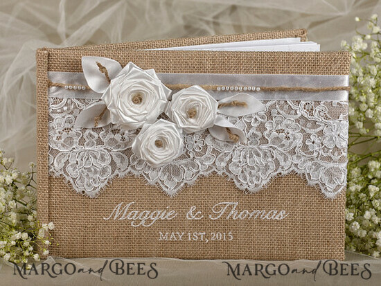 WEDDING GUEST BOOKS Rustic Burlap Linen PhotoBook Luxury Wedding GuestBook, Rustic Instant Photo Book Burlap Instax Wedding Photo Guestbook 26/ShChichf/kwg
