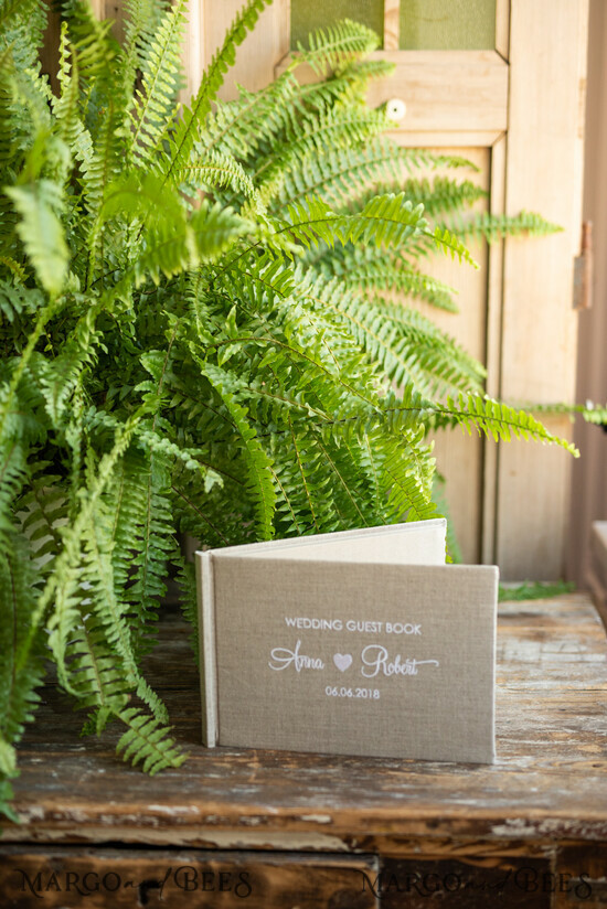 WEDDING GUEST BOOKS Rustic Burlap Linen PhotoBook Presonalised Wedding Guest Book, Vintage Rustic Instant Photo Book Boho Burlap Instax Wedding Photo Guestbook 04/ru/kwg