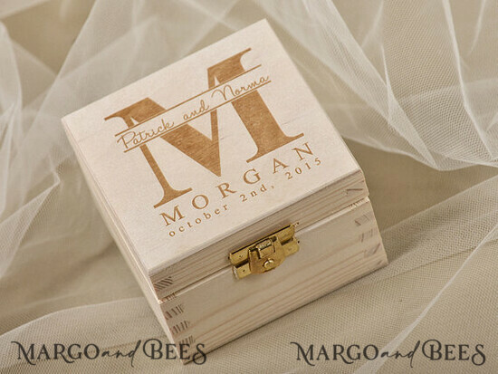 RING BEARER BOXES & PILLOWS Epoxy Wedding rings Box Presonaised Ring Box for wedding bands, rustic glam wedding ring box  • handmade ring bearer box • velvet luxury ring box 05/drd/bx