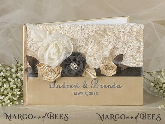 WEDDING GUEST BOOKS Vintage Floral Lace Wedding Guest Book Personalised, Vintage Lace Instant Photo Book Boho Elegant Instax Wedding Photo Guestbook 25/vin/kwg