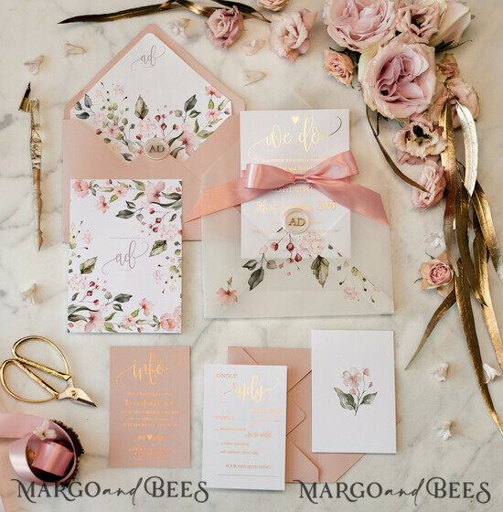 WEDDING INVITATIONS gold / rose gold / silver / glitter Affordable wedding invitations glam metallic gold finish stationery 01/goldWS/z