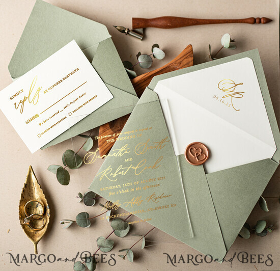 WEDDING INVITATIONS gold / rose gold / silver / glitter Modern Wedding invitations, Glamour Wedding Invitation Suite • Golden Shine Wedding Stationery • Luxury Wedding Invites 26/ACGN/z