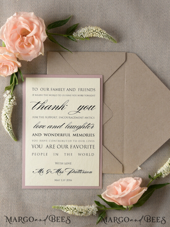 THANK YOU CARDS modern/romantic Thank you Wedding Stationery 15/md/THC