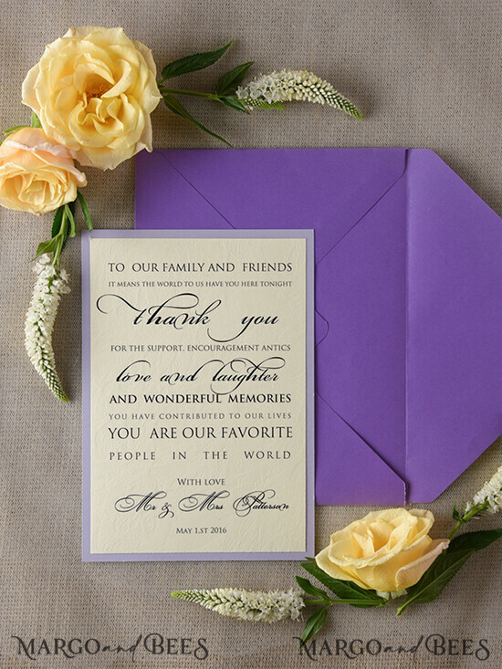 THANK YOU CARDS modern/romantic thank you note 16/md/THC