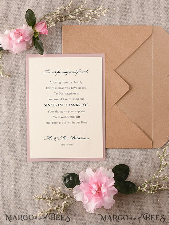 THANK YOU CARDS modern/romantic thank you note 21/md/THC