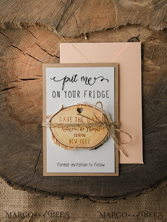 SAVE THE DATES rustic boho magnets Save the Date Cards, Personalised Rustic magnet 04/mg/std
