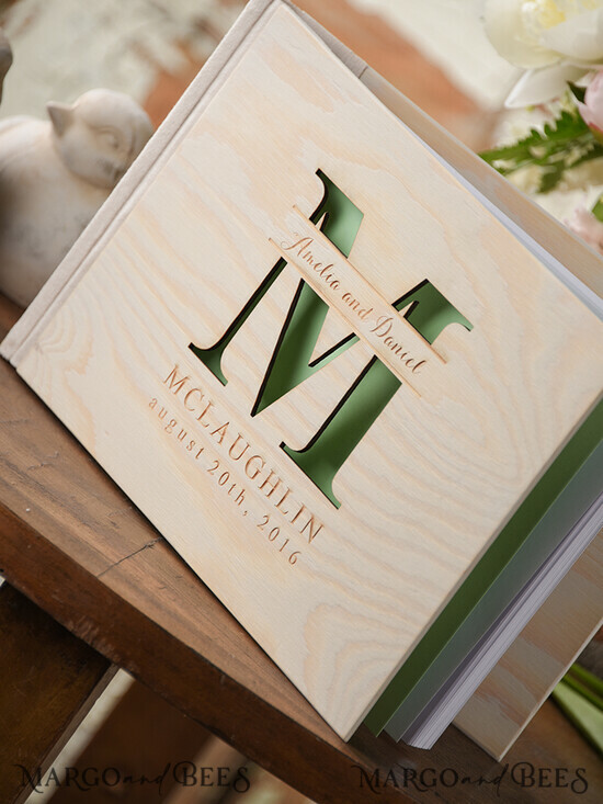 WEDDING GUEST BOOKS Rustic Wooden Engraved PhotoAlbum Rerto wedding guestbook, Boho Instax Wedding Book Wooden Instax Photo Booth Album 003/NW/kwg
