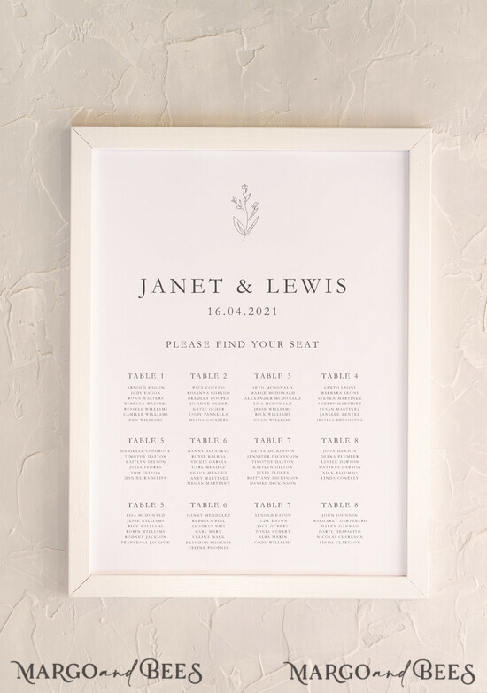 TABLE PLANS AND WEDDING WELCOME SIGNS rustic table plan 01/spl/tp