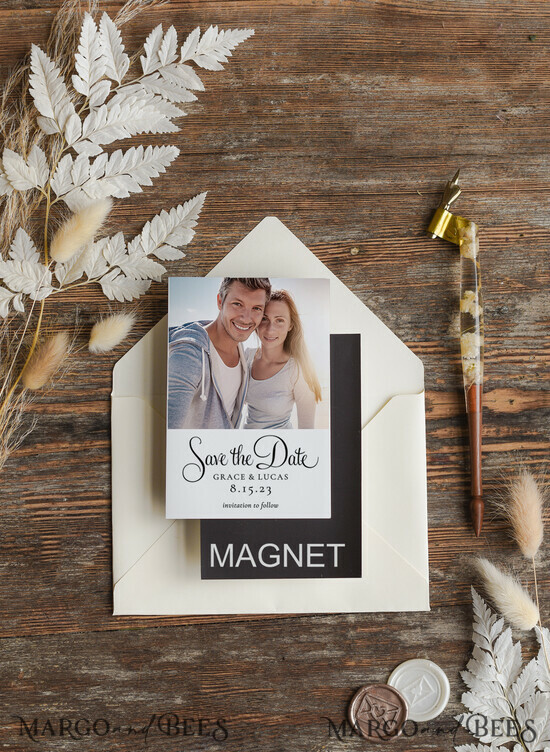 SAVE THE DATES photo magnets Beautiful Save the Date card, with photo 03/magphoto/STD