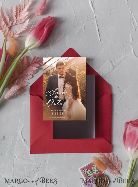 SAVE THE DATES photo magnets Save the date wedding announcement, with photo 02/magphoto/STD