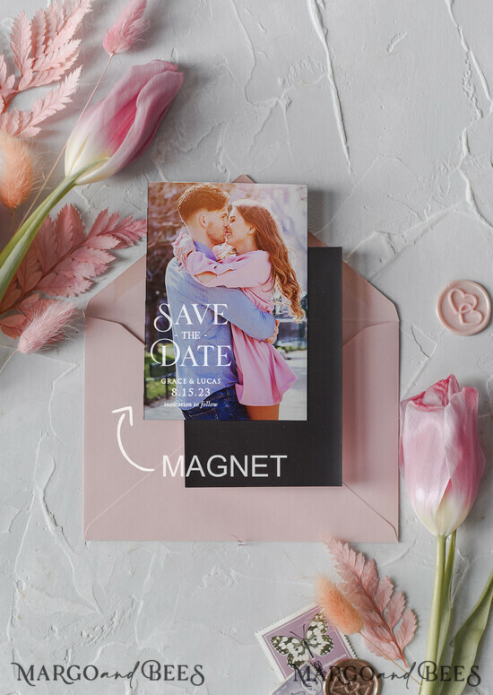 SAVE THE DATES photo magnets Personalised Save the Date, custom photography 01/magphoto/STD