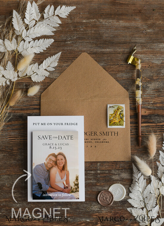 SAVE THE DATES photo magnets Personalised Save the Date, custom photography 04/magphoto/STD