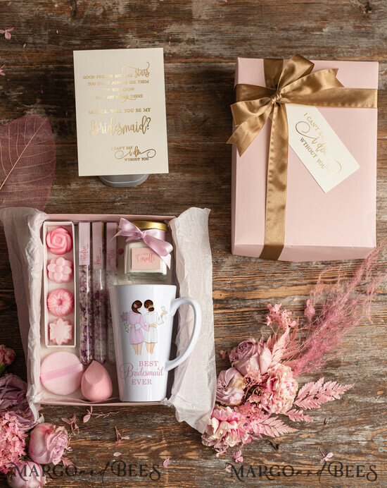 BRIDESMAID/BEST MAN BOX WILL YOU BE MY BRIDESMAID Bridesmaid Proposal Box latte mug , Will You Be My Bridesmaid Gift, Will you be My Maid of Honor Proposal Gift Box Set 4/boxSR/bridesmaid