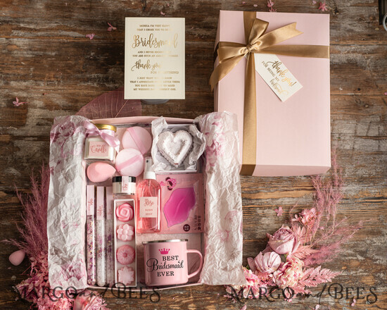 BRIDESMAID/BEST MAN BOX BRIDESMAID THANK YOU Bridesmaid thank You Box , Bridesmaid Gift Spa set, Maid of Honor Gift Box Set 1/tboxD/bridesmaid