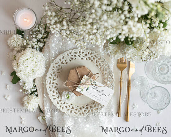 TEMPLETT wedding stationery Sage Green Favor Tag Template, Greenery Round Favor Tag Template, Editable Thank You Tag, Printable Wedding Gift Tags, Party Shower Tags, WRoses55 1/whiterose/thkt