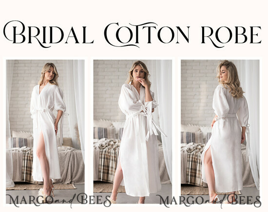 BRIDE bolero, robes, garter Bridal Robes Custom bride robe, bridal robe puff long sleeve Sexy boudoir robe, bride cotton robe, Robes for bride with name on it 03/SatLS/Robe