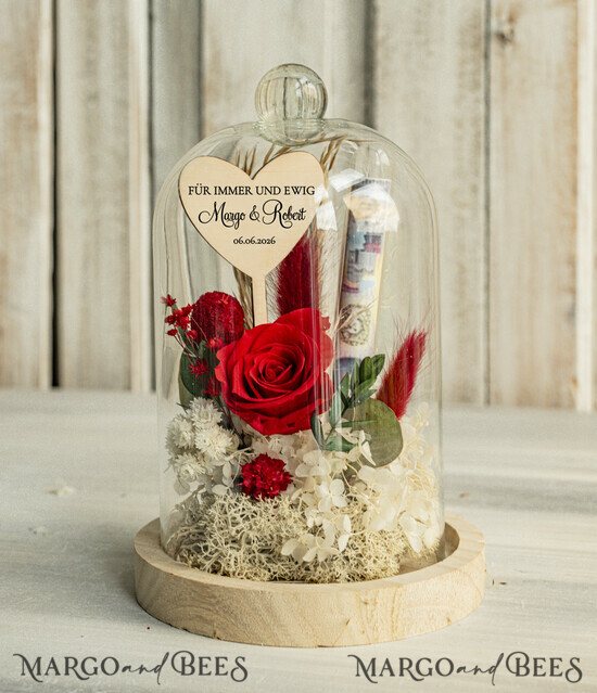 NEWLY WEDS COUPLE GIFTS Geldgeschenk zur Hochzeit Geschenkschachtel für Geld Geldgeschenk zur Hochzeit mit Strauß aus Trockenblumen personalisiert 04/bhKDR/KopMde