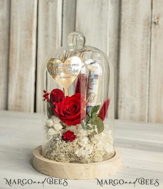 NEWLY WEDS COUPLE GIFTS Geldgeschenk zur Hochzeit Geschenkschachtel für Geld Geldgeschenk zur Hochzeit mit Strauß aus Trockenblumen personalisiert 04/bhKgld/KopMde