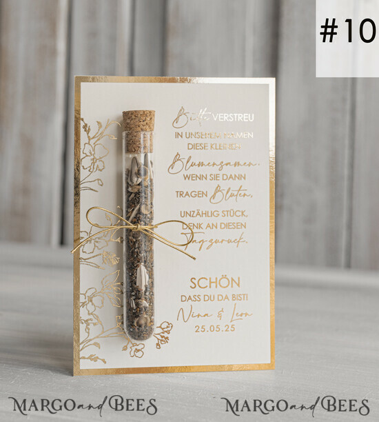WEDDING FAVORS gastgeschenke hochzeit Personalisierte Gastgeschenke Hochzeit mit Blumensamen Reagenzglas, personalisiert Gastgeschenk Hochzeit Samen handgemachte Gastgeschenk Hochzeit Brautpaar 10/golP/NasFl