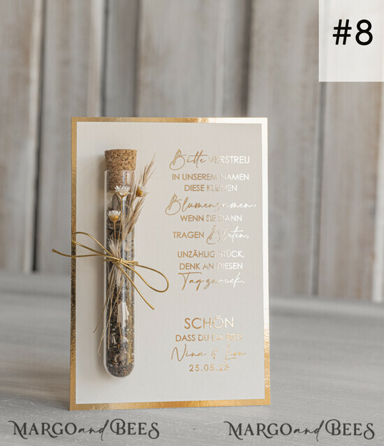 WEDDING FAVORS gastgeschenke hochzeit Personalisierte Gastgeschenke Hochzeit mit Blumensamen Reagenzglas, personalisiert Gastgeschenk Hochzeit Samen handgemachte Gastgeschenk Hochzeit Brautpaar 08/golP/NasFl