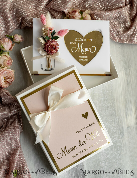 Geschenke zum Muttertag Grußkarten für Mama Statuette mit Widmung für Mama – Geschenk in eleganter Box mit Trockenblumen & HerzGeschenk zum Muttertag Geschenkidee zum Muttertag 03/KrDBpx/BMaDE