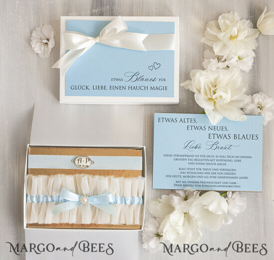BRIDE bolero, robes, garter Geschenkidee für die Braut Strumpfband Strumpfband Etwas Blaues Geschenk für die Braut von der Trauzeugin JGA 02/tmBecru/podDE