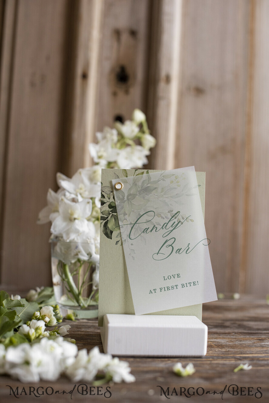 TABLE DECOR SIGNS romantic Tuscany Botanical Wedding Table Numbers, Elegant Green Table Cards, Italian Style Table Décor, Simple Romantic Vellum Table Signs, Modern Olive Table Numbers