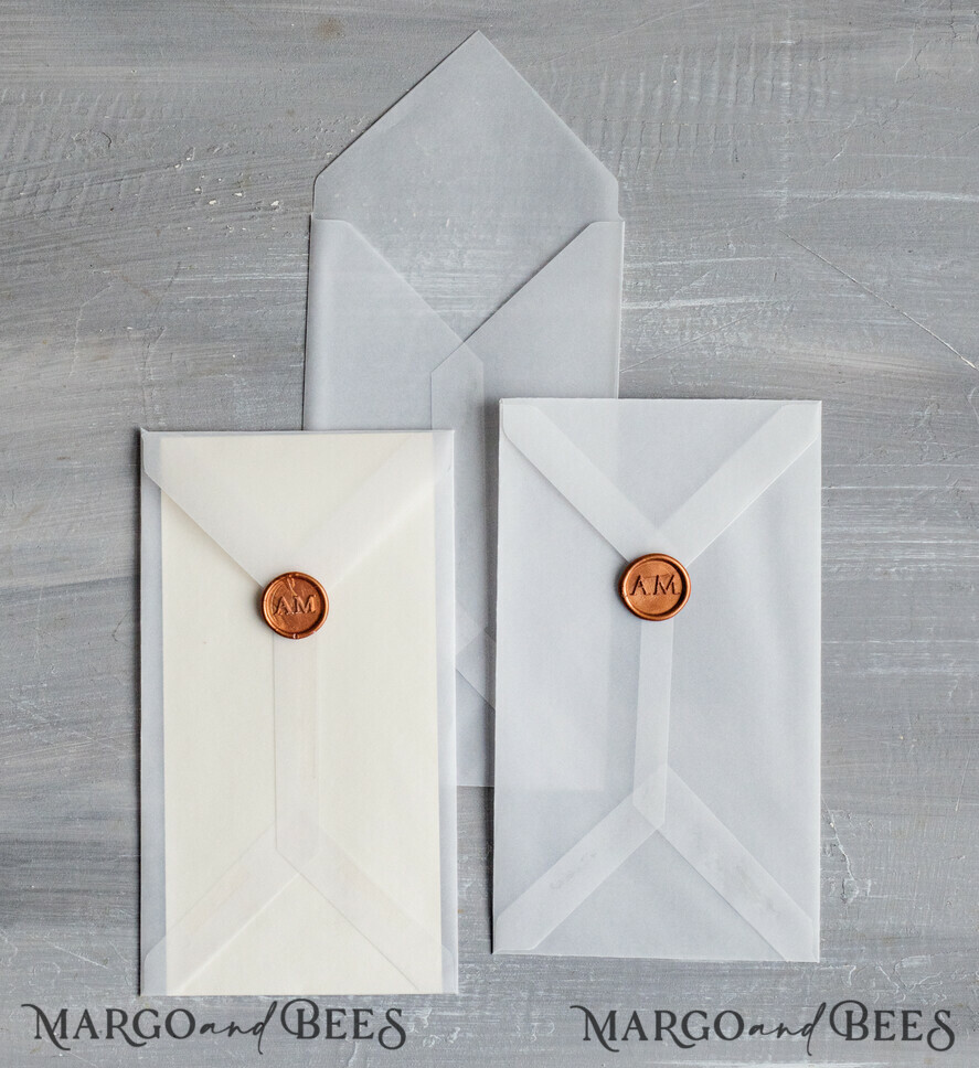 WEDDING INVITATIONS Velvet Envelopes DL Vellum Transparent envelopes for invitations, Long handmade Envelopes for Wedding cards
