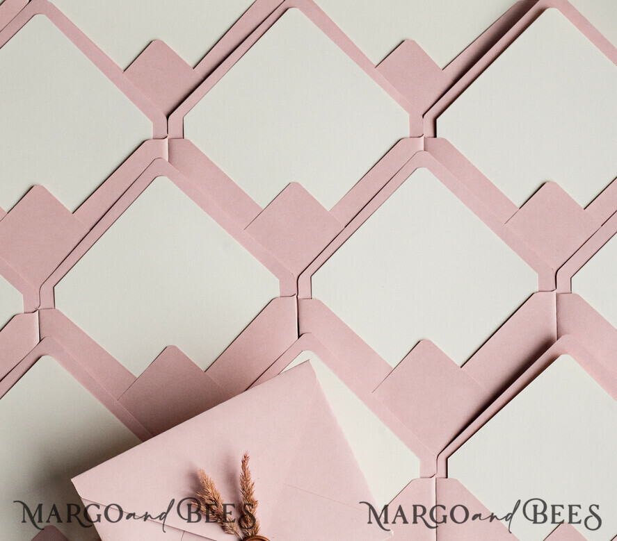 WEDDING INVITATIONS Velvet Envelopes Blush Pink Handmade envelopes with Liner for invitations, handmade Craft Envelopes fo Wedding cards