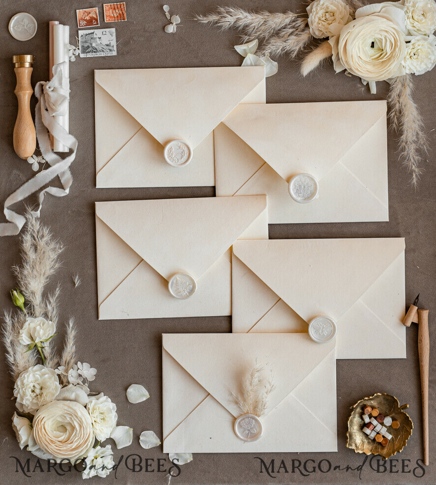 WEDDING INVITATIONS Velvet Envelopes ivory Velvet envelopes for invitations, a7 handmade Velvet Envelopes for Wedding cards