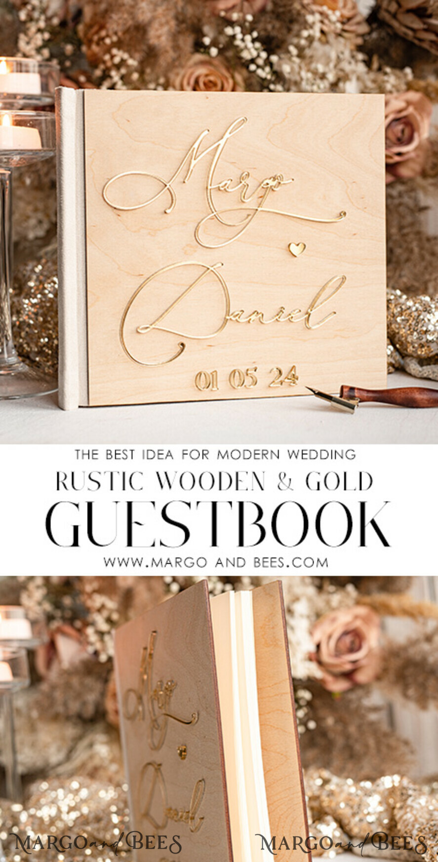 WEDDING GUEST BOOKS Wooden Rustic Guestbooks Rustic Wooden Wedding GuestBook, Boho Instax Instant Photo Booth, Wood Album Rustic guest book polaroids