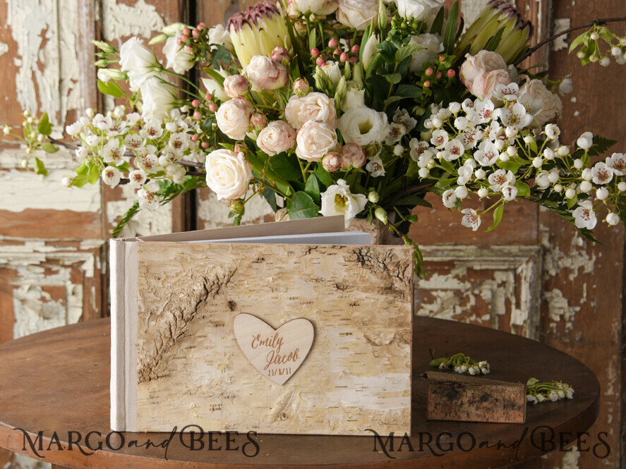 WEDDING GUEST BOOKS Wooden Rustic Guestbooks Presonalised Wedding Guest Book, Engraved Rustic Instax Wedding Photo Guestbook Wooden Boho Instax Wedding Book