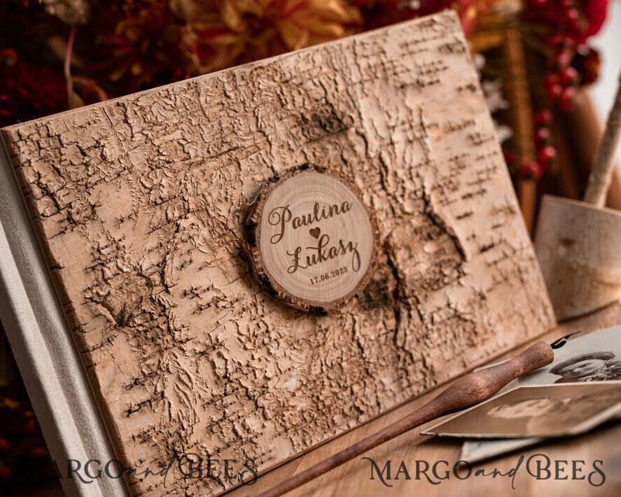 WEDDING GUEST BOOKS Wooden Rustic Guestbooks Rustic Wooden Wedding GuestBook and ring box set , Boho Instax Instant Photo Booth, Wood Album Rustic guest book polaroids