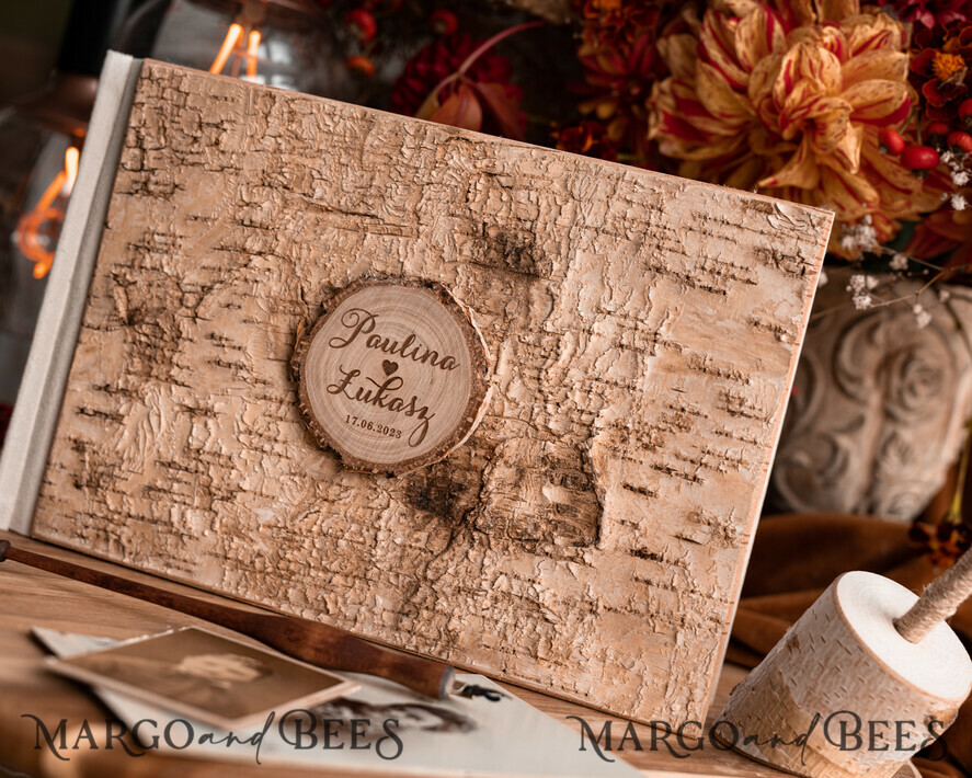 WEDDING GUEST BOOKS Wooden Rustic Guestbooks Rustic Wooden Wedding GuestBook and ring box set , Boho Instax Instant Photo Booth, Wood Album Rustic guest book polaroids