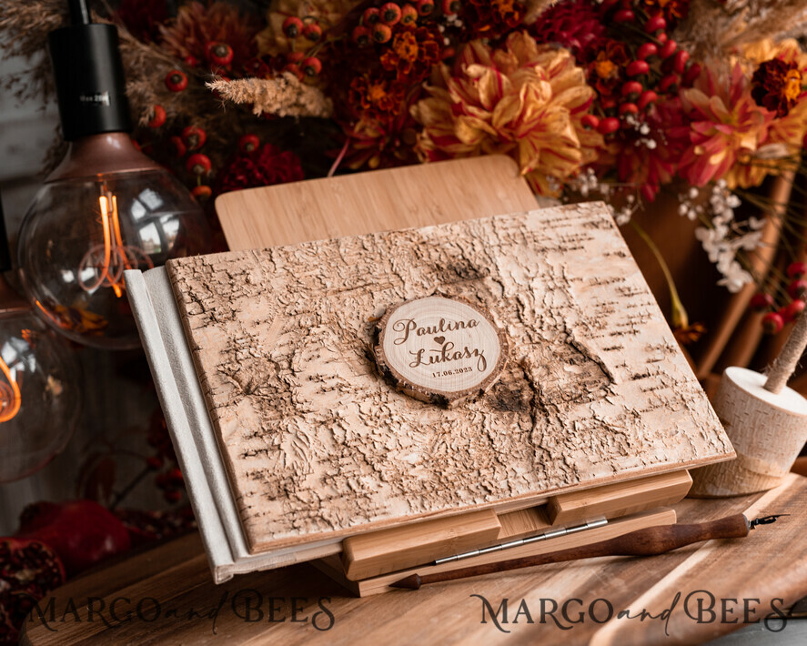 WEDDING GUEST BOOKS Wooden Rustic Guestbooks Rustic Wooden Wedding GuestBook and ring box set , Boho Instax Instant Photo Booth, Wood Album Rustic guest book polaroids