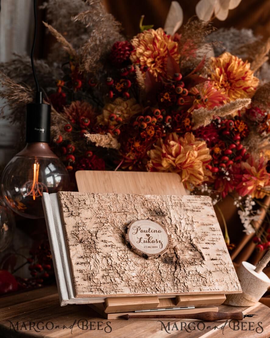 WEDDING GUEST BOOKS Wooden Rustic Guestbooks Rustic Wooden Wedding GuestBook and ring box set , Boho Instax Instant Photo Booth, Wood Album Rustic guest book polaroids